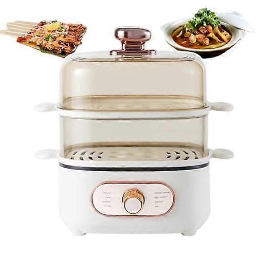 2In1 Electric Hot Pot 1200W, 10.5L, 2 Steaming Layers, NonStick Rice Cooker, 8 Cooking Modes