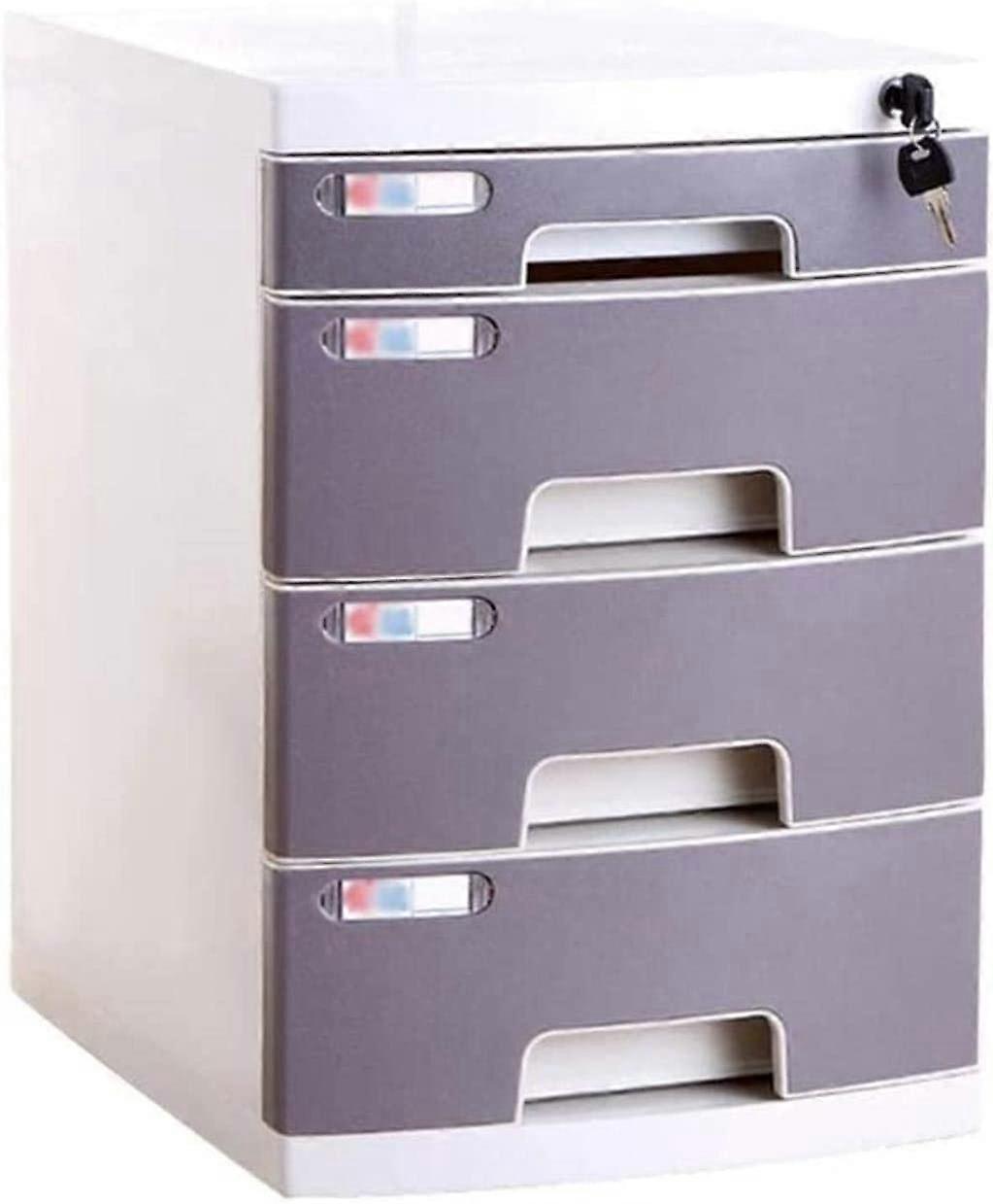 Tier Lockable File Cabinet Multifunctional Desktop Organizer Office Data Storage Metal Office File Cabinet