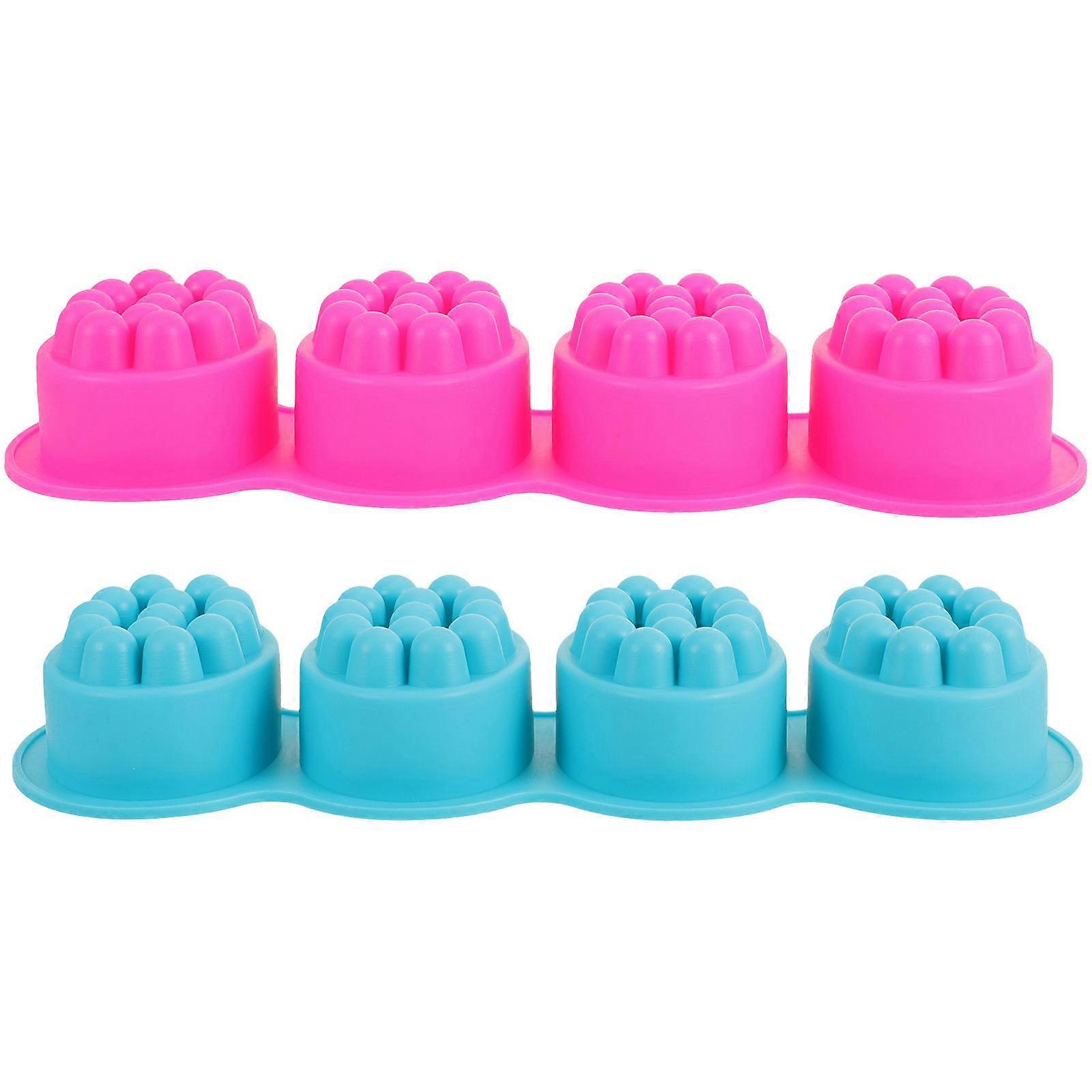 Handmade Soap Silicone Mold for Massage Use with 2Pcs Oval Shapes