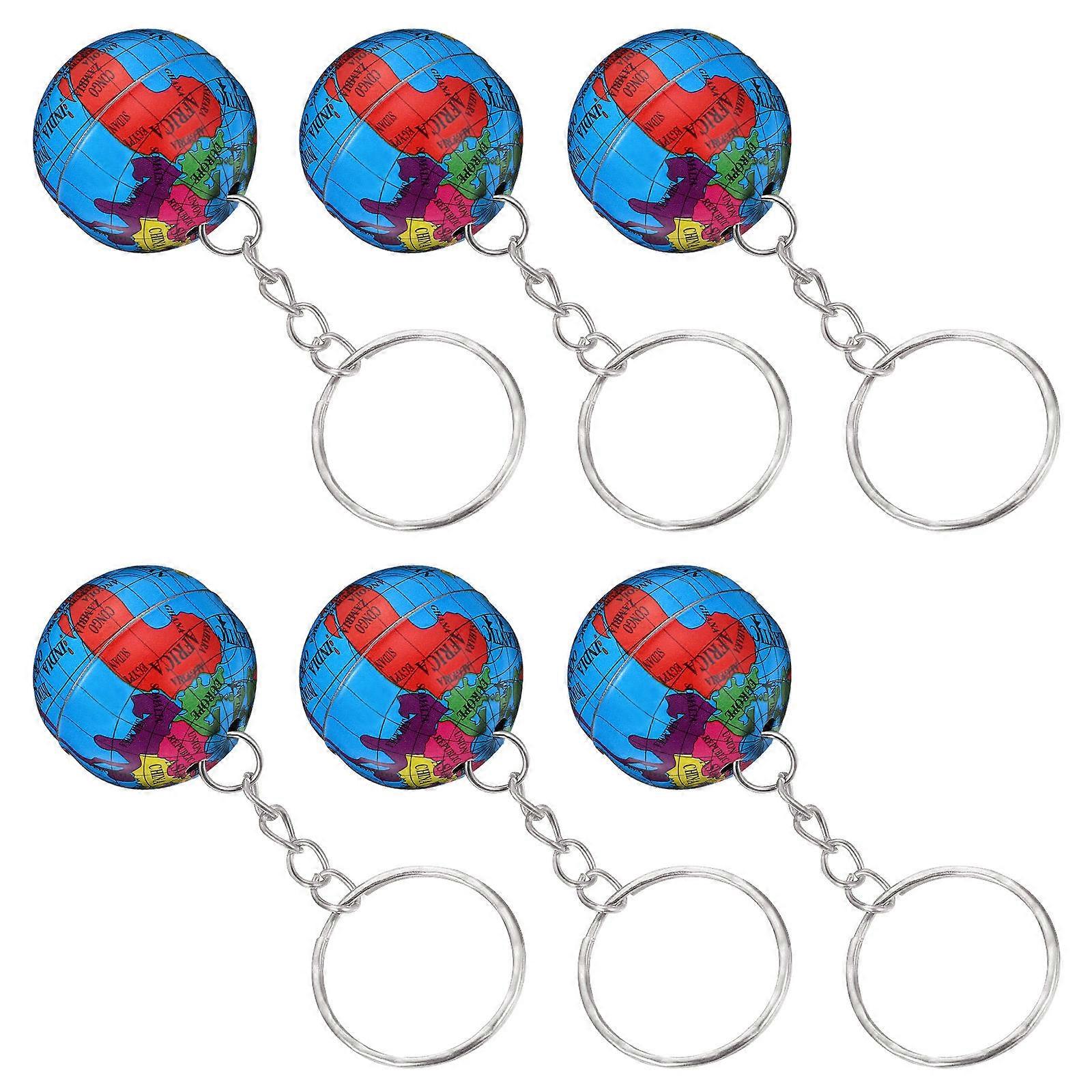 Key Chain Pendant for Decoration Use 16Pcs Earth Globe Keychains