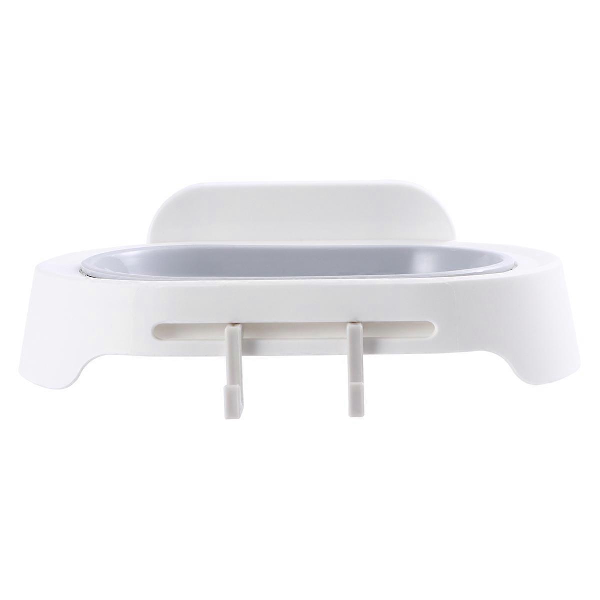 Soap Holder 2Pcs With Drainage Function Suitable For Bathroom And Kitchen Storage Elegant White