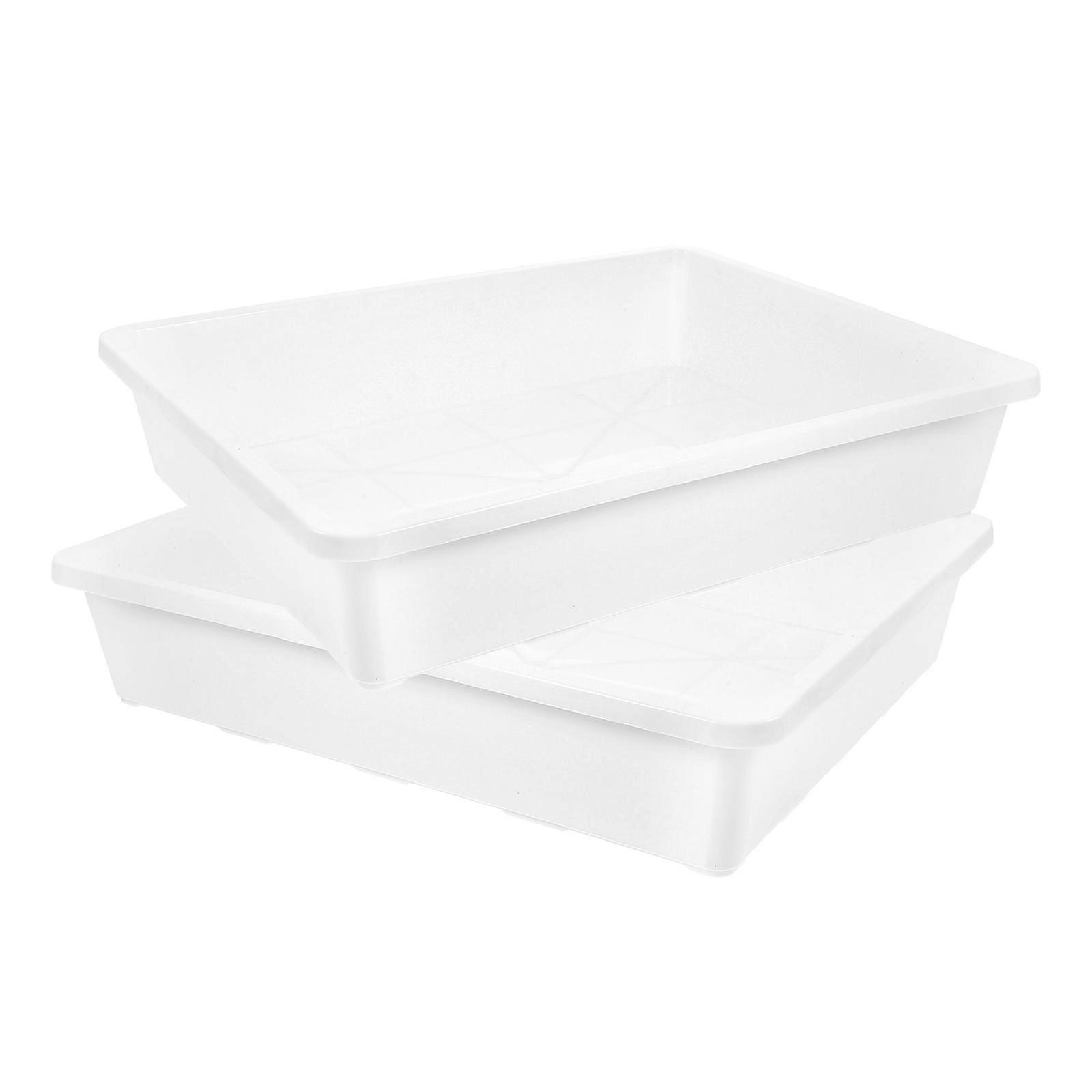 Flowerpot Base Tray Plastic Rectangular for Flower Pot Use 6Pcs