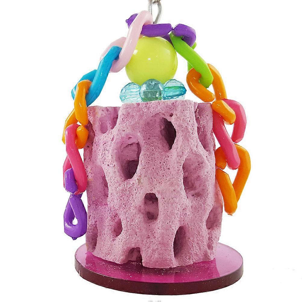 Teeth Grinding Stone Parrot Toy for Small Pets 4Pcs with Root Design