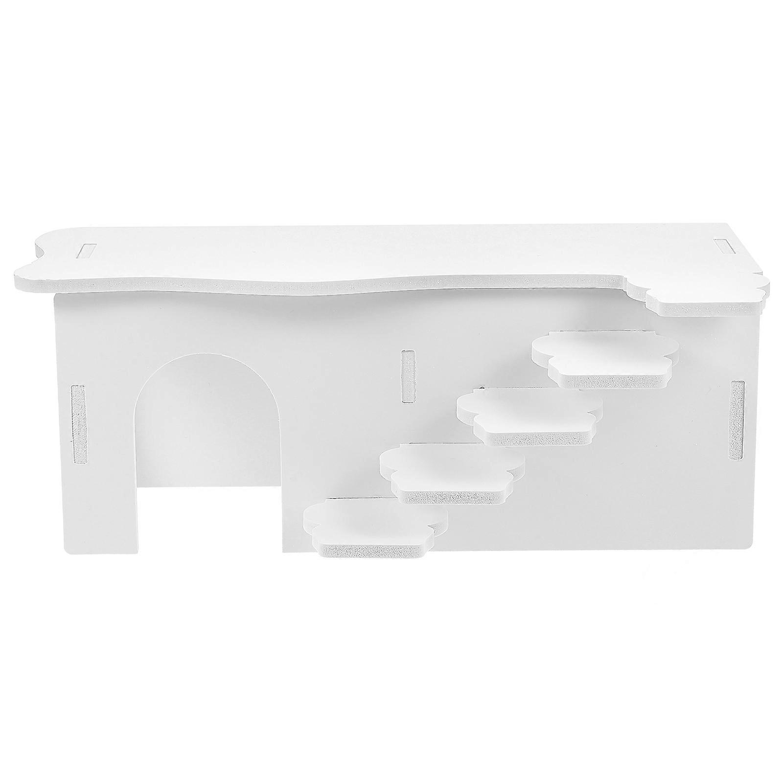 Hamster House Plastic Hamster Hideout with Ladder Design 2Pcs for Pet Use