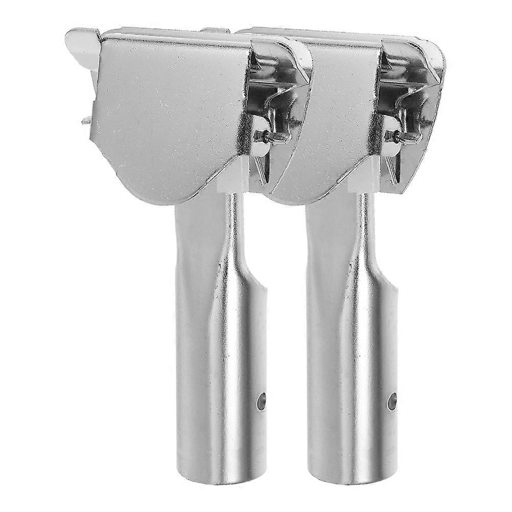 2Pcs Mop Rod Chuck Replacement for Home Use Silver Mop Pole Clamp