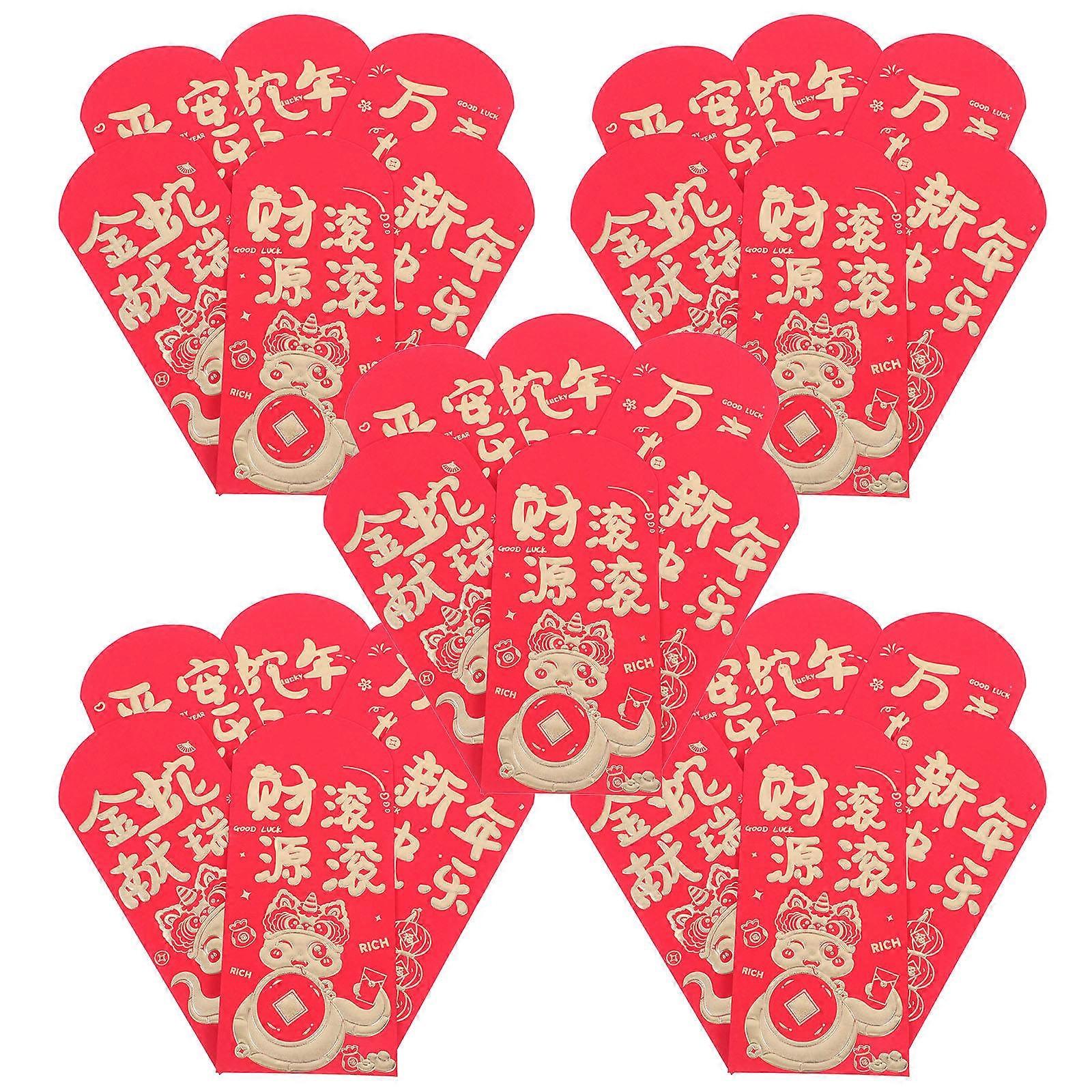 Traditional Chinese Red Envelopes 90 Pcs Lightweight Storage Packets Perfect For Lunar New Year Festivals Featuring Bright Colors