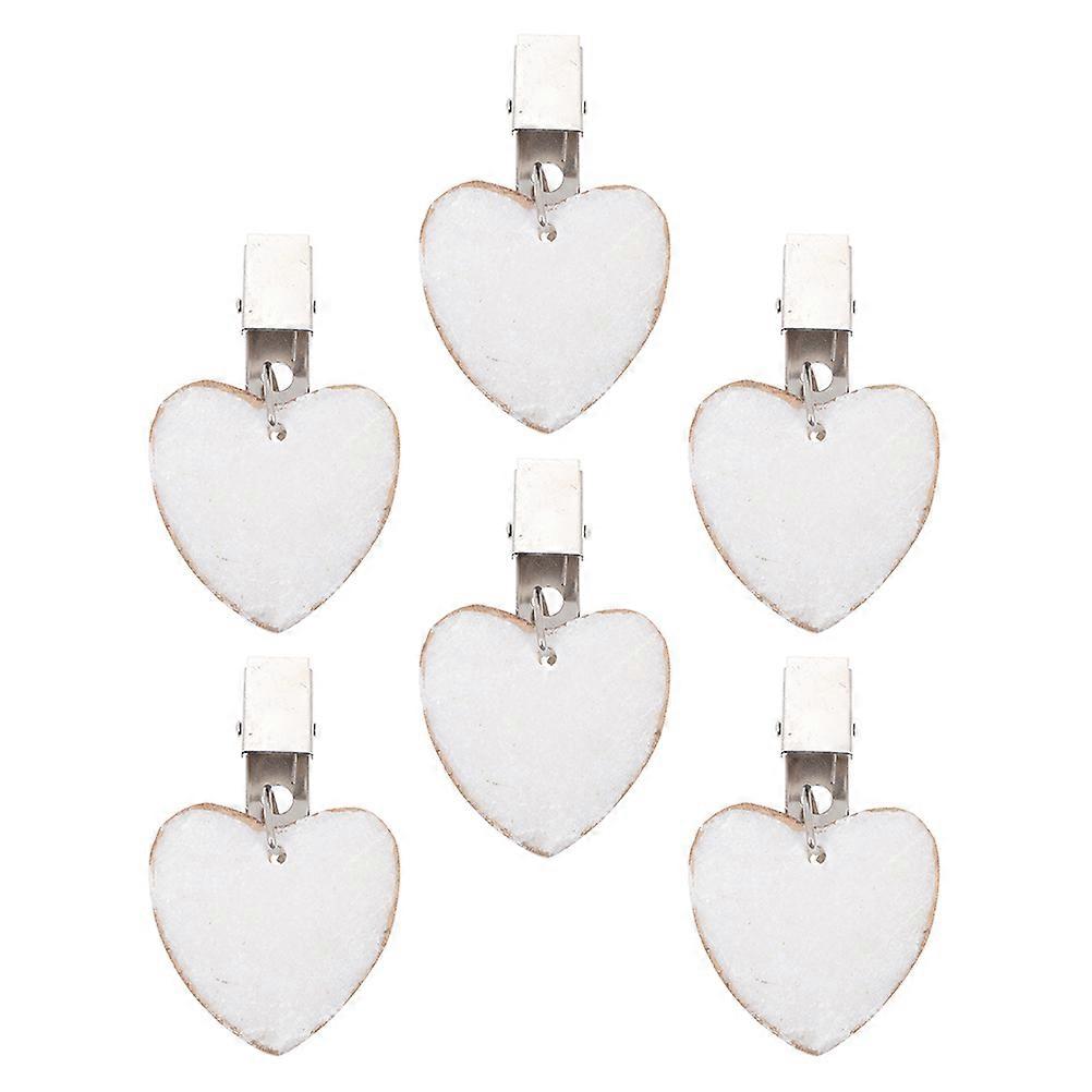 Heart Shape Tablecloth Clip Pendant 6Pcs Ideal For Home Decoration And Tablecloth Stability Featuring Waterproof And Rustproof Technology