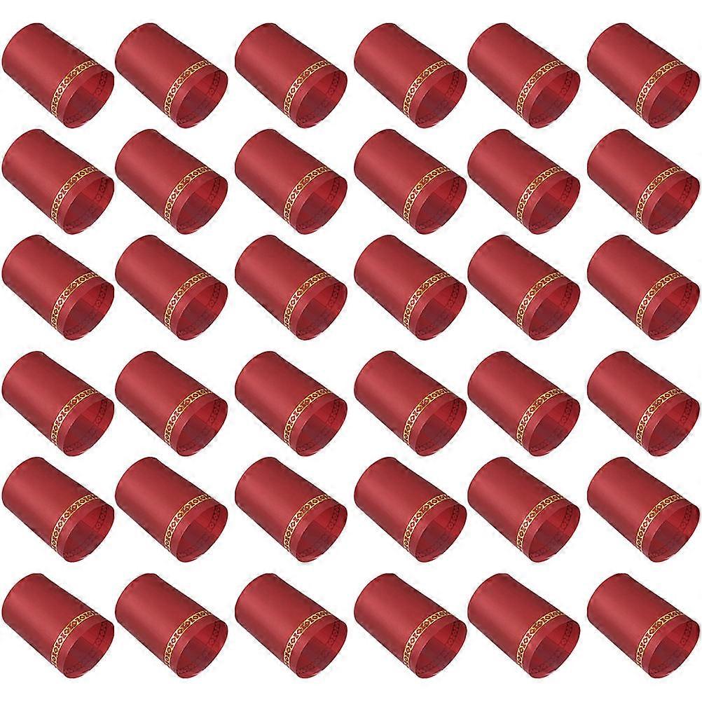 Red Seals Heat Shrink Caps for Protection 50Pcs PVC Wraps