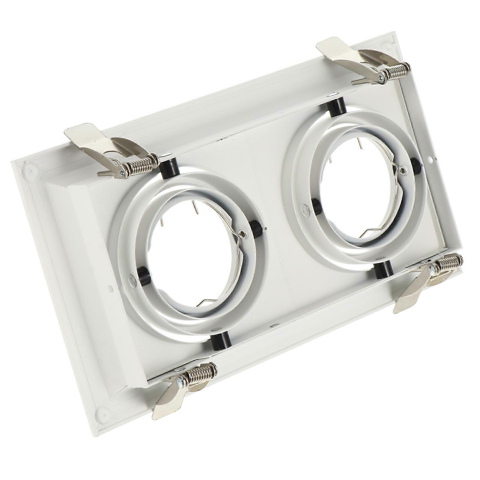 Ceiling Light Mounting Shell Dual Head Spotlight Fitting for Mr16 Gu10 2Pcs