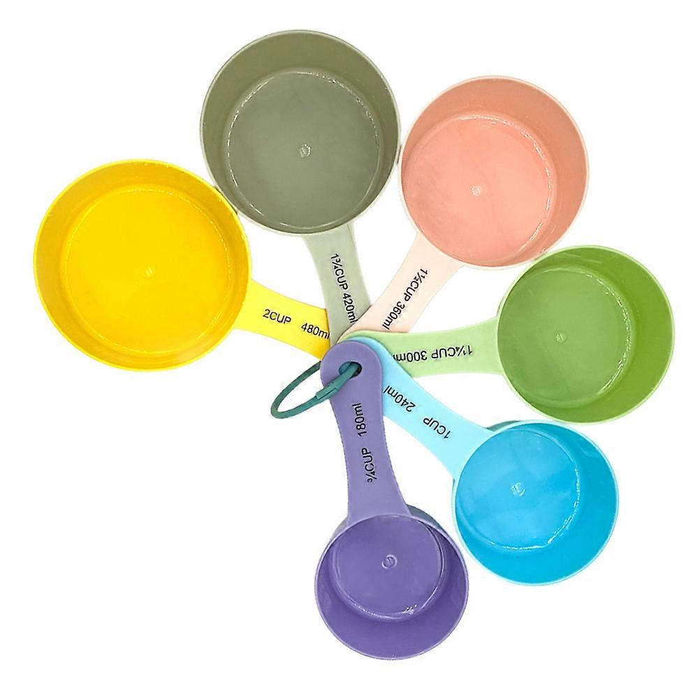 High Precision Measuring Spoons Colored Measuring Bowl For Cooking And Baking Wear-Resistant Rust-Proof 6Pcs
