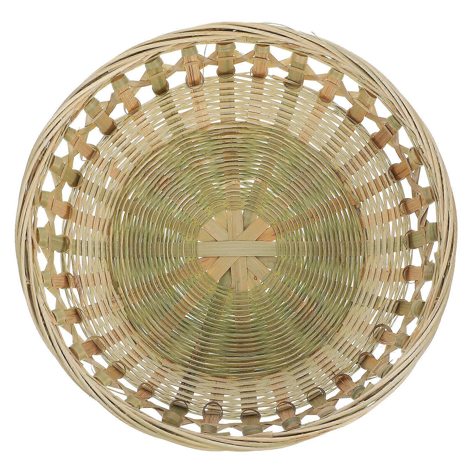 Multi-Function Bamboo Basket Fruit Storage Basket for 3Pcs Kitchen Use