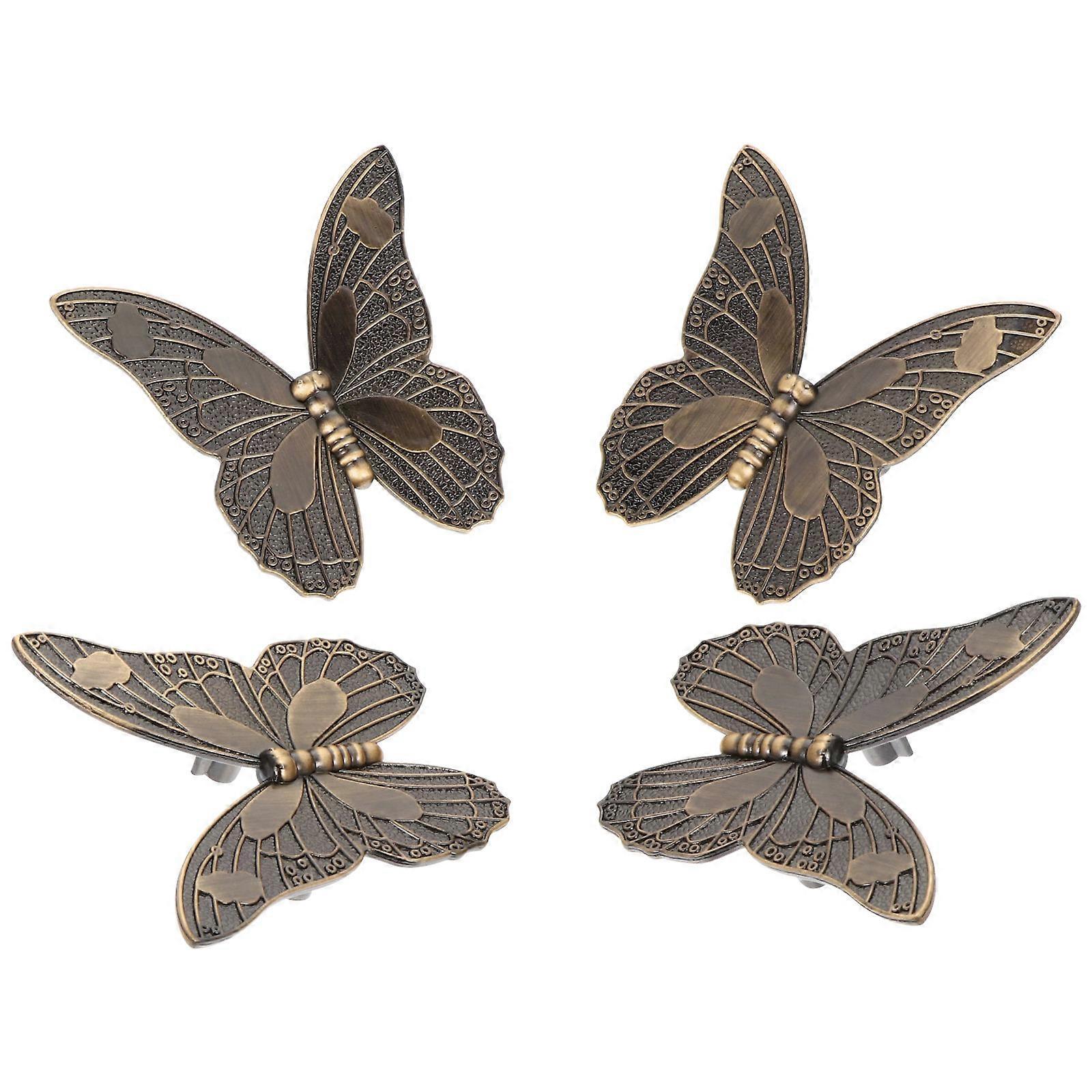 Cupboard Handle Vintage Butterflies Drawer Pull Knobs for Decor 12Pcs