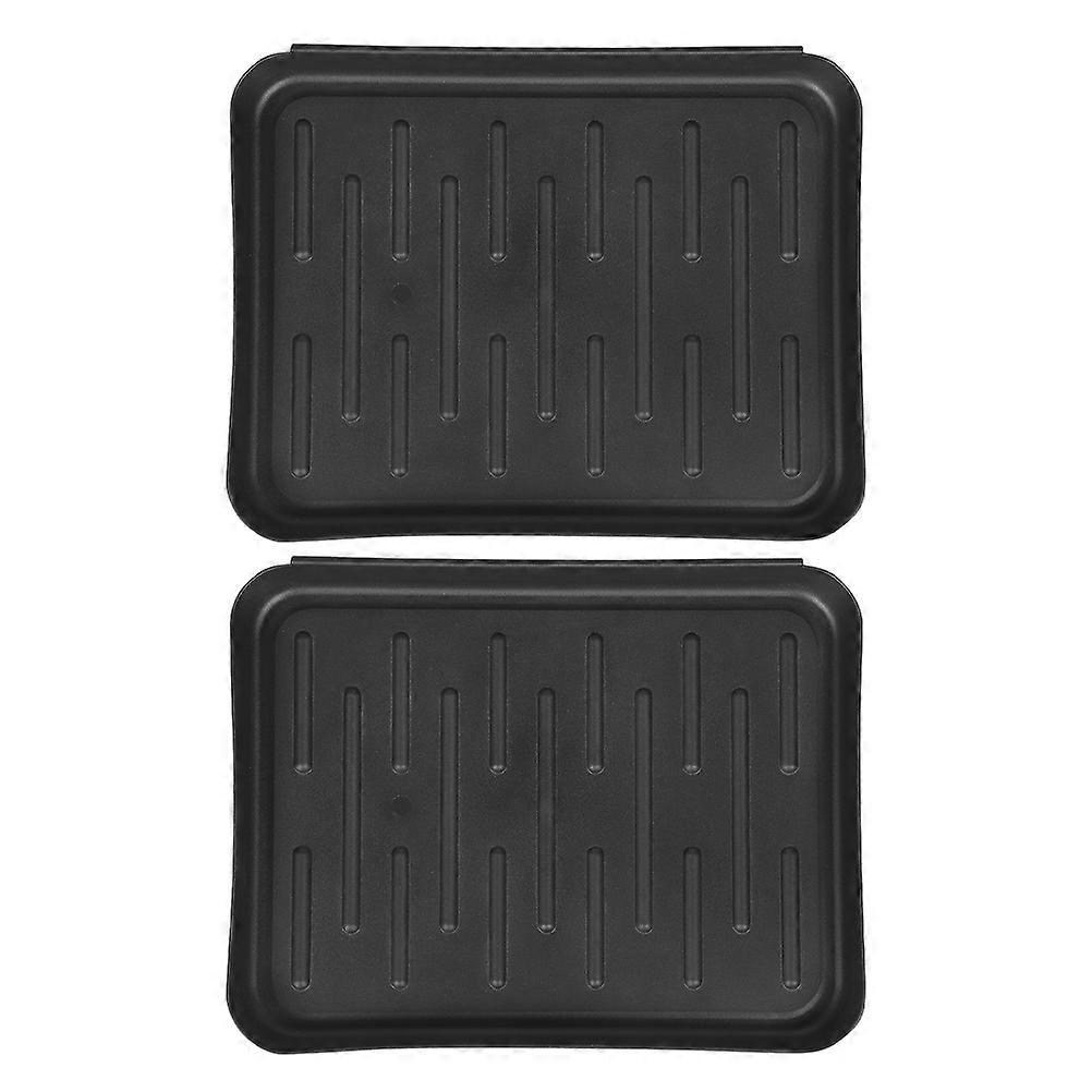 Black Plastic Boot Holder Trays for Shoe Storage 4Pcs Multi-Function