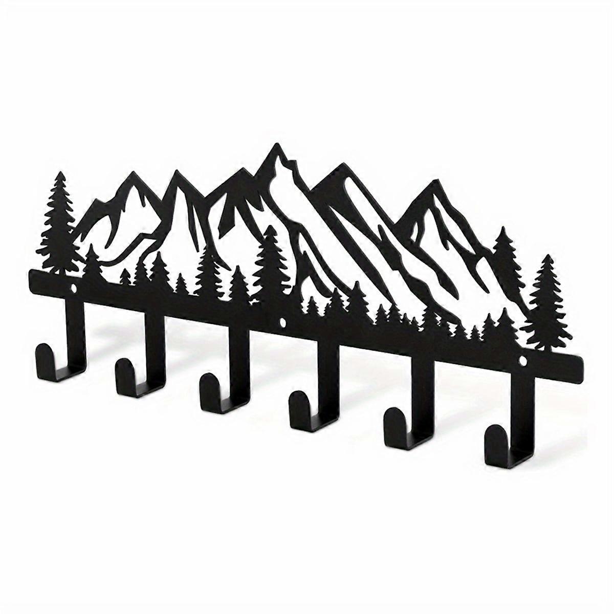 Mountain Range Metal Wall Hook Set Clothes Hangers Key Holders