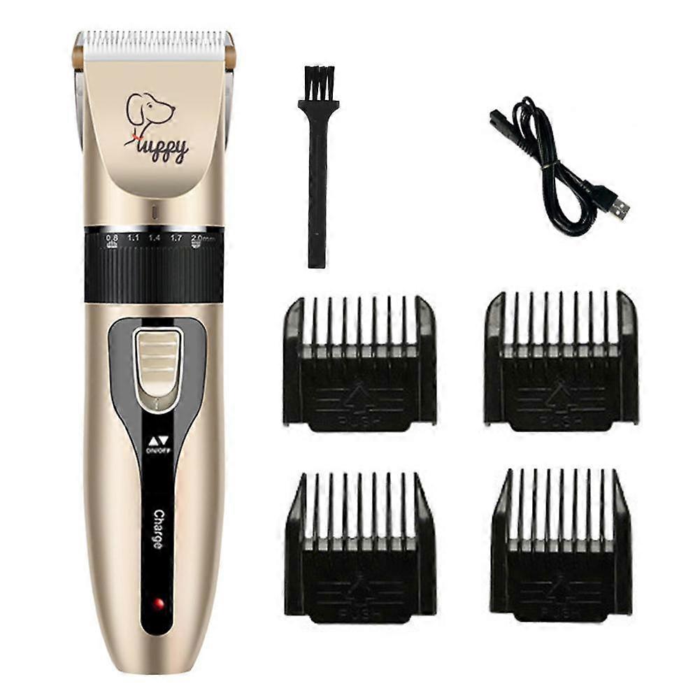 Professional Cordless Pet Clipper Set with 4 Limit Combs Low Noise Design for Dogs and Cats Efficient Grooming Kit USB Charging