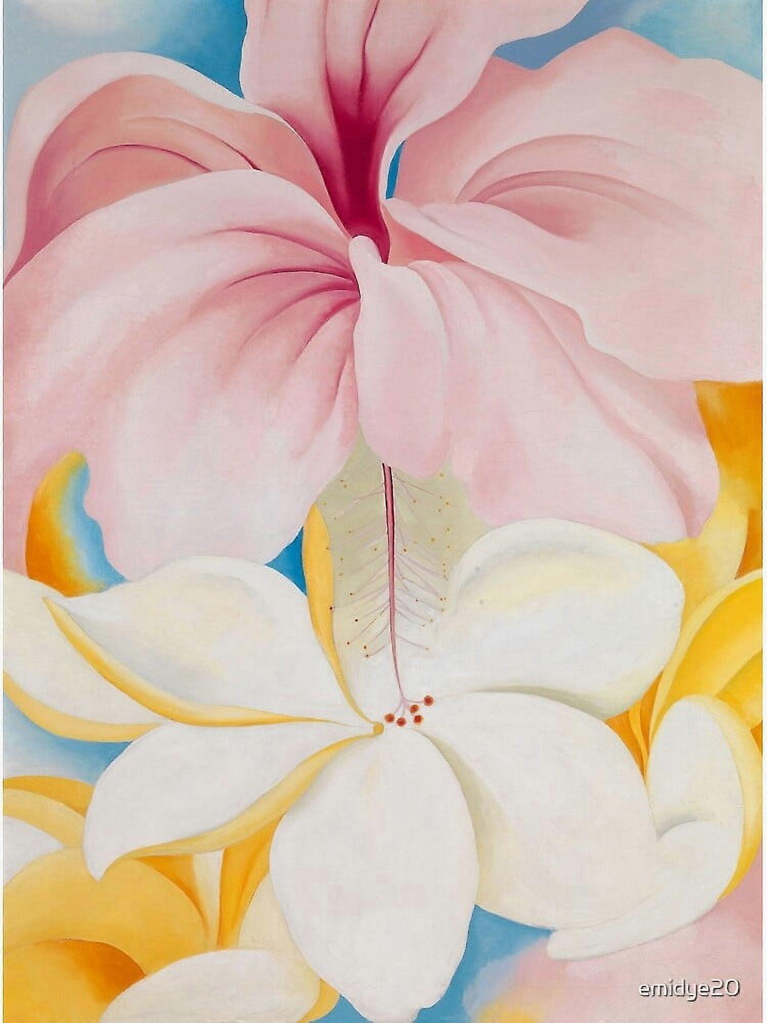 Georgia O'Keeffe Hibiskus in Plumeria, modernes Kunstdekor, ungerahmt