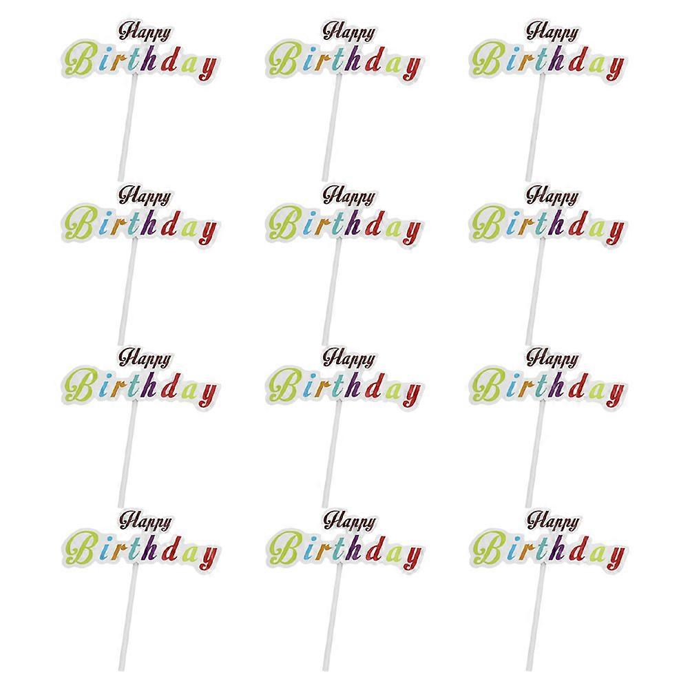 Cake Toppers Multi Color Paper Insertions for Birthday Party 50Pcs