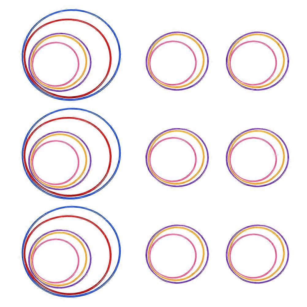 21Pcs Colorful Ring Toss Game Hands-on Ability Improvement Family Gathering Children Toys