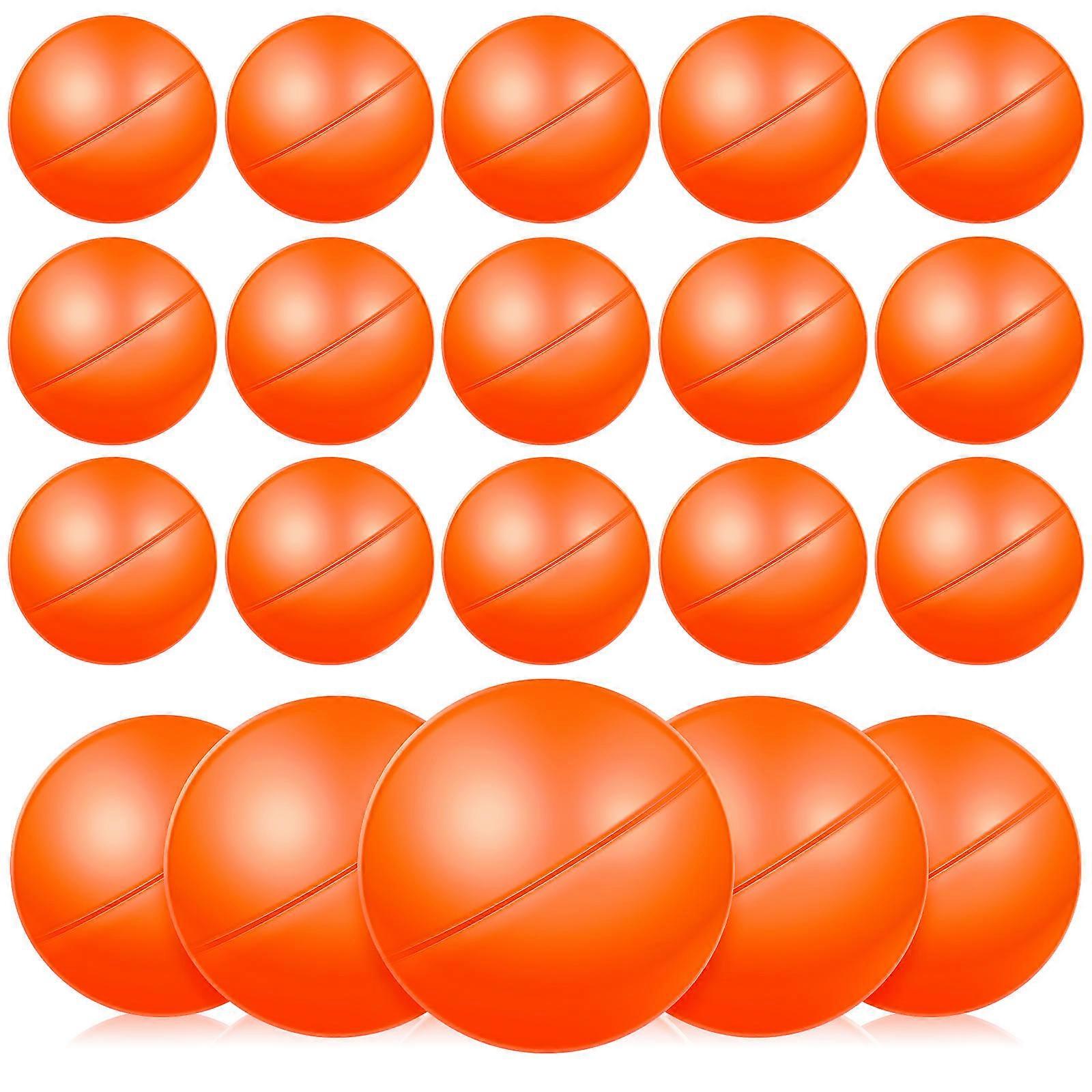 Orange Balls Plastic Hollow Raffle Balls for Playing 25Pcs