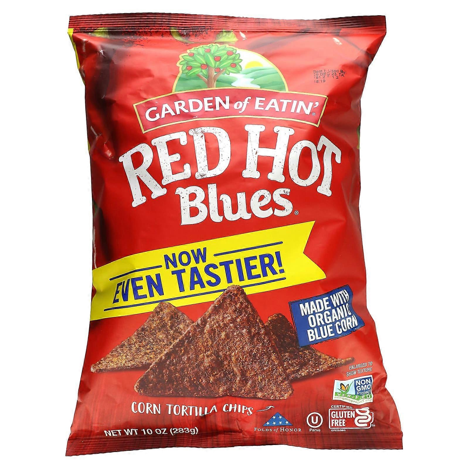 Corn Tortilla Chips, Red Hot Blues , 10 oz (283 g)