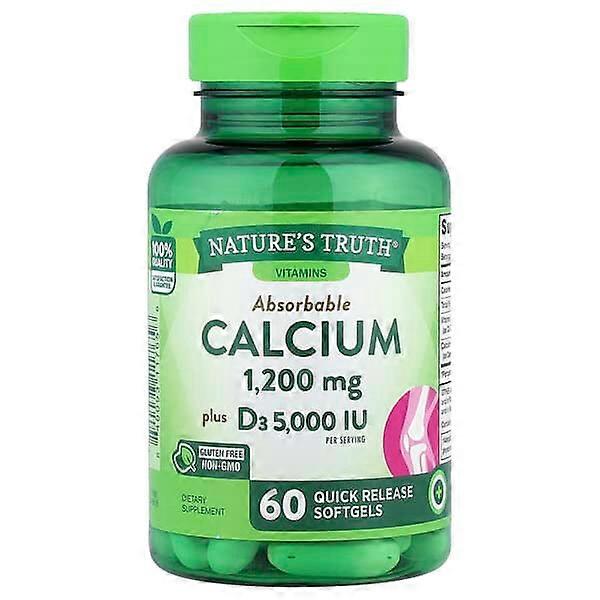 Nature's Truth, Absorbable Calcium Plus D3, 60 Quick Release Softgels