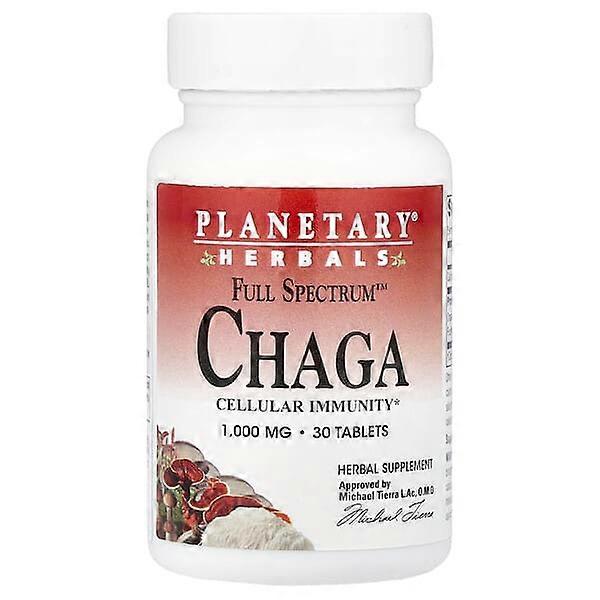 Planetary Herbals, Full SpectrumÃÂÃÂÃÂÃÂ¢ÃÂÃÂÃÂÃÂÃÂÃÂÃÂÃÂ¢ Chaga, 30 Tablets