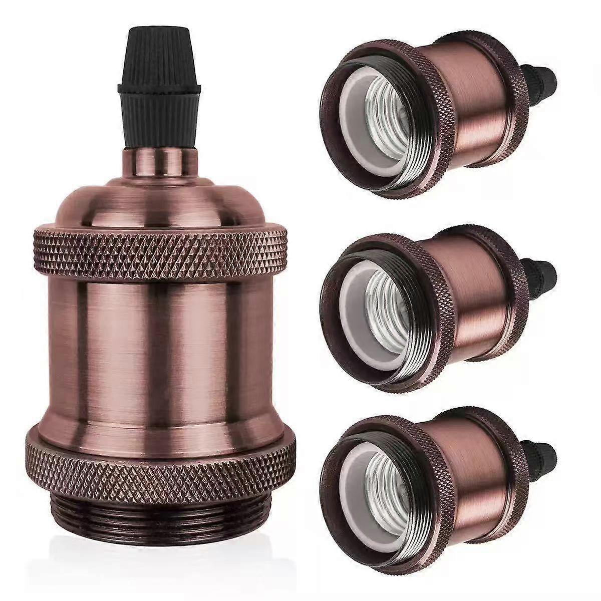 Vintage E27 Lamp Socket, Edison Retro Pendant Lamp, Ceramic Adapter, 4 Pieces Mix Socket