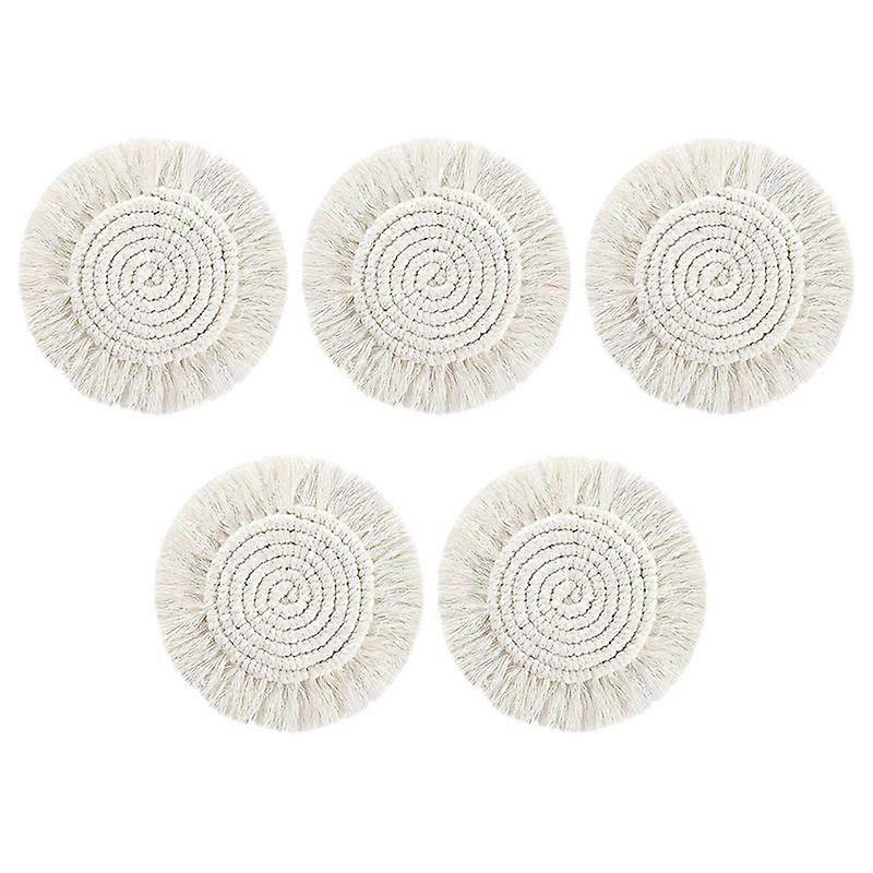Coasters for Drinks Absorbent, Macrame Handmade Cotton Coasters