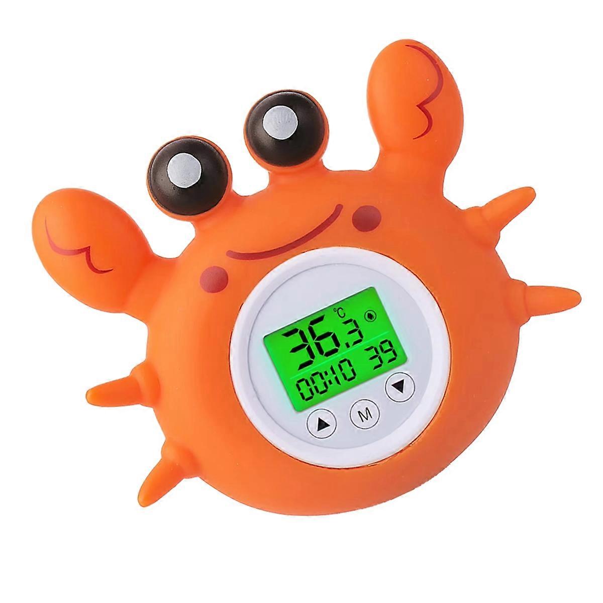 Kids Bath Thermometer with Room Temperature Tri-Color Backlit Display