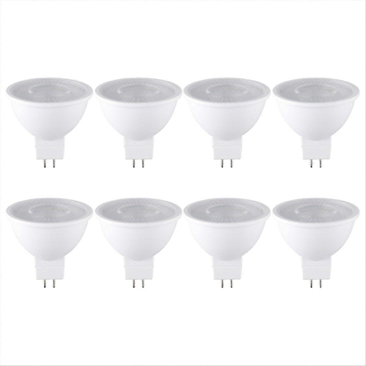 8PCS 7W MR16 LED Bulb GU5.3 Base 6000K 520LM White Light