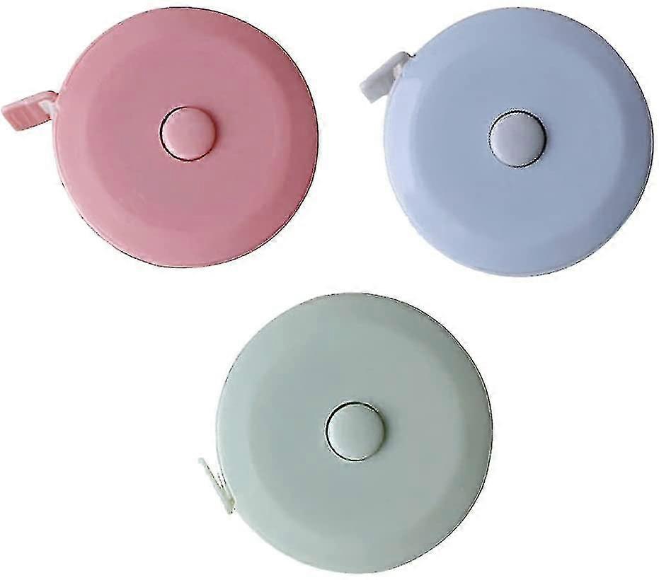 Retractable 3-Piece Tape Measure Set for Tailors and Sewing Enthusiasts