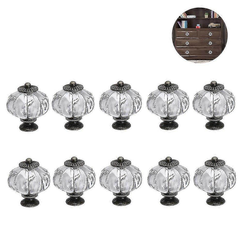 Acrylic Pumpkin Knobs, Clear Cabinet Knobs Set Of 10 Vintage Decorative