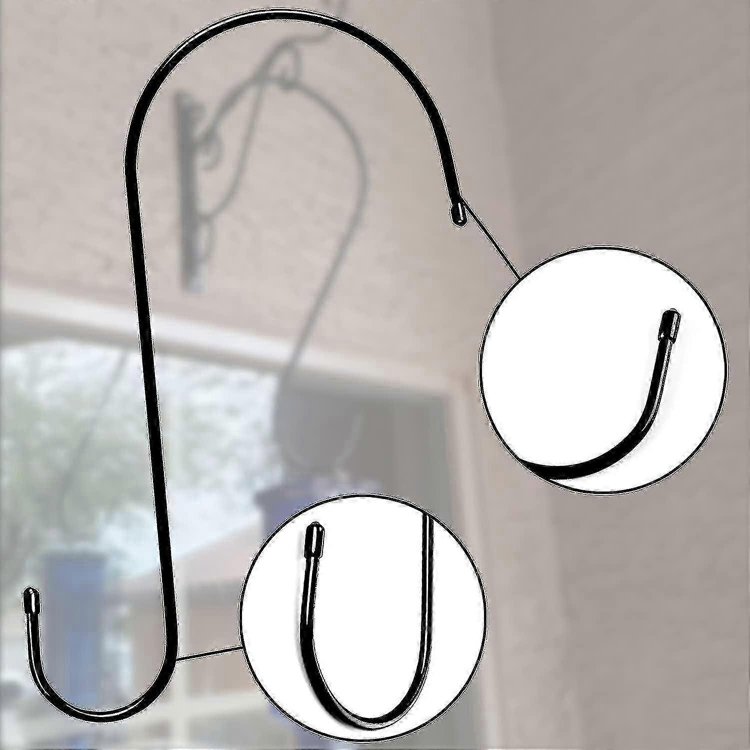 8-pack Rustproof Stainless Steel Tree Branch Hooks For Bird Feeders And More (black)