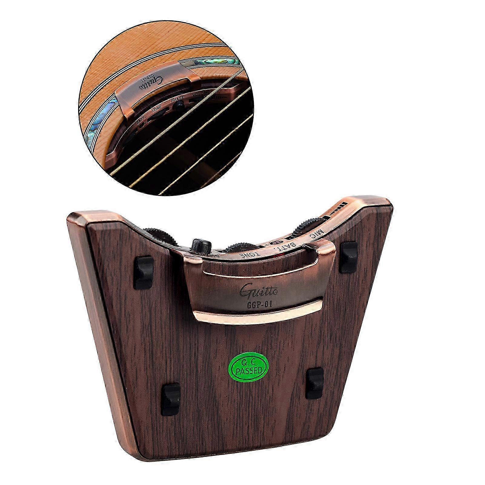 Acoustic Guitar Sound Hole Pickup Dual Pickup Modes Piezo + Mic Supports Volume Tone Adjusting Phase Function Easy Installation fo SZRH