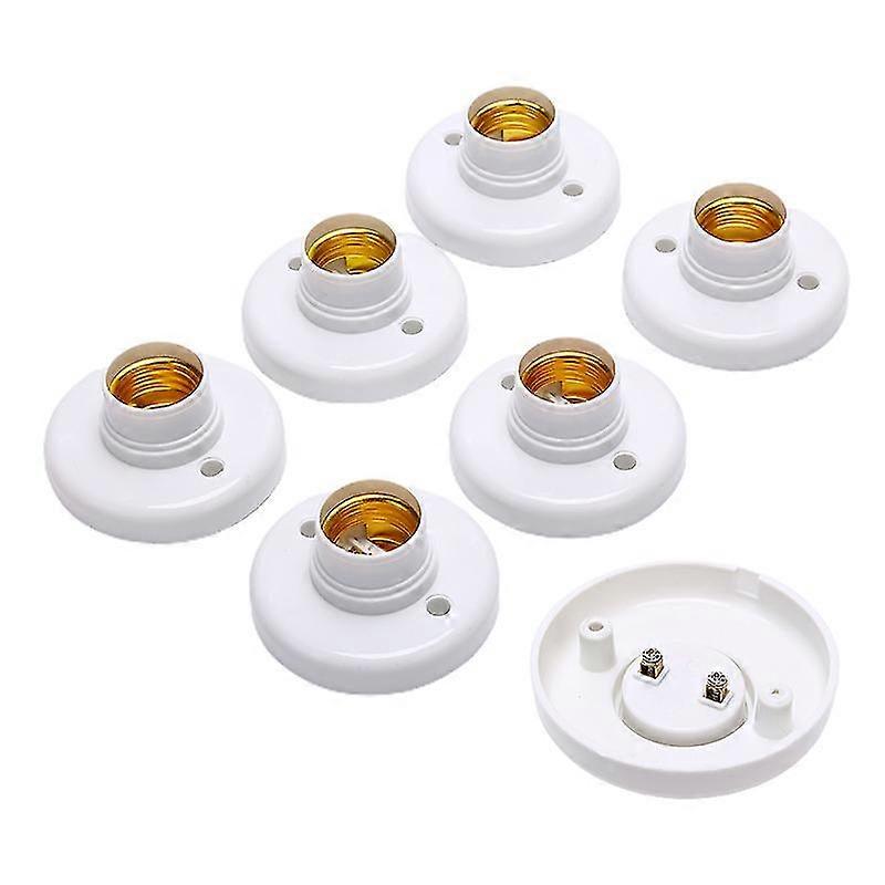 25-26 6PCS E27 Edison Screw Cap Socket Ceiling Light Bulb Holder Fixing Base Stand SHYTMV