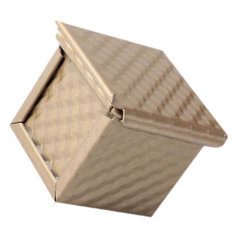 Bread Mini Loaf Pans with Lids Rectangular Water Ripple Metal