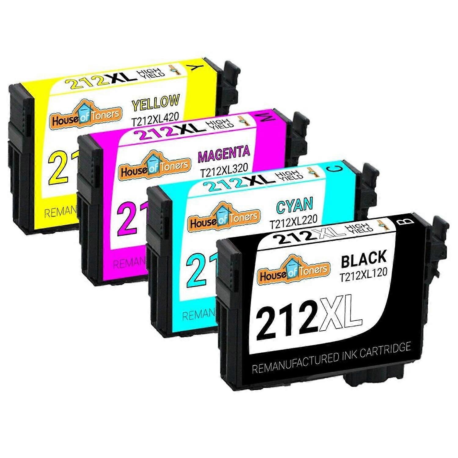 Replacement 212XL High Yield Ink Cartridge 4-Piece Combo Pack