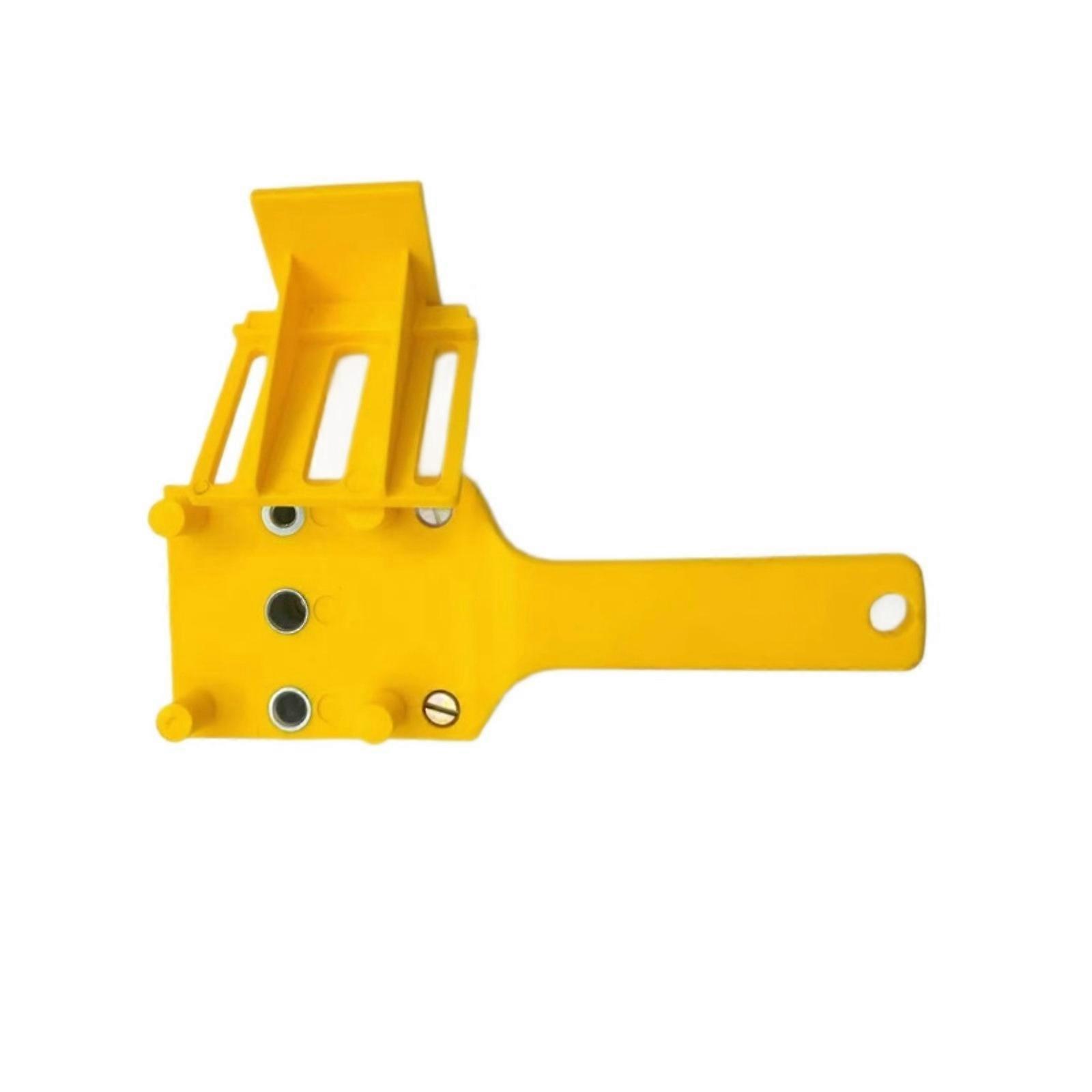 Ergonomic Handheld Plastic Drill Guide With High Accuracy Drill Alignment Tool For Wood Joinery And DIY Projects  Yellow