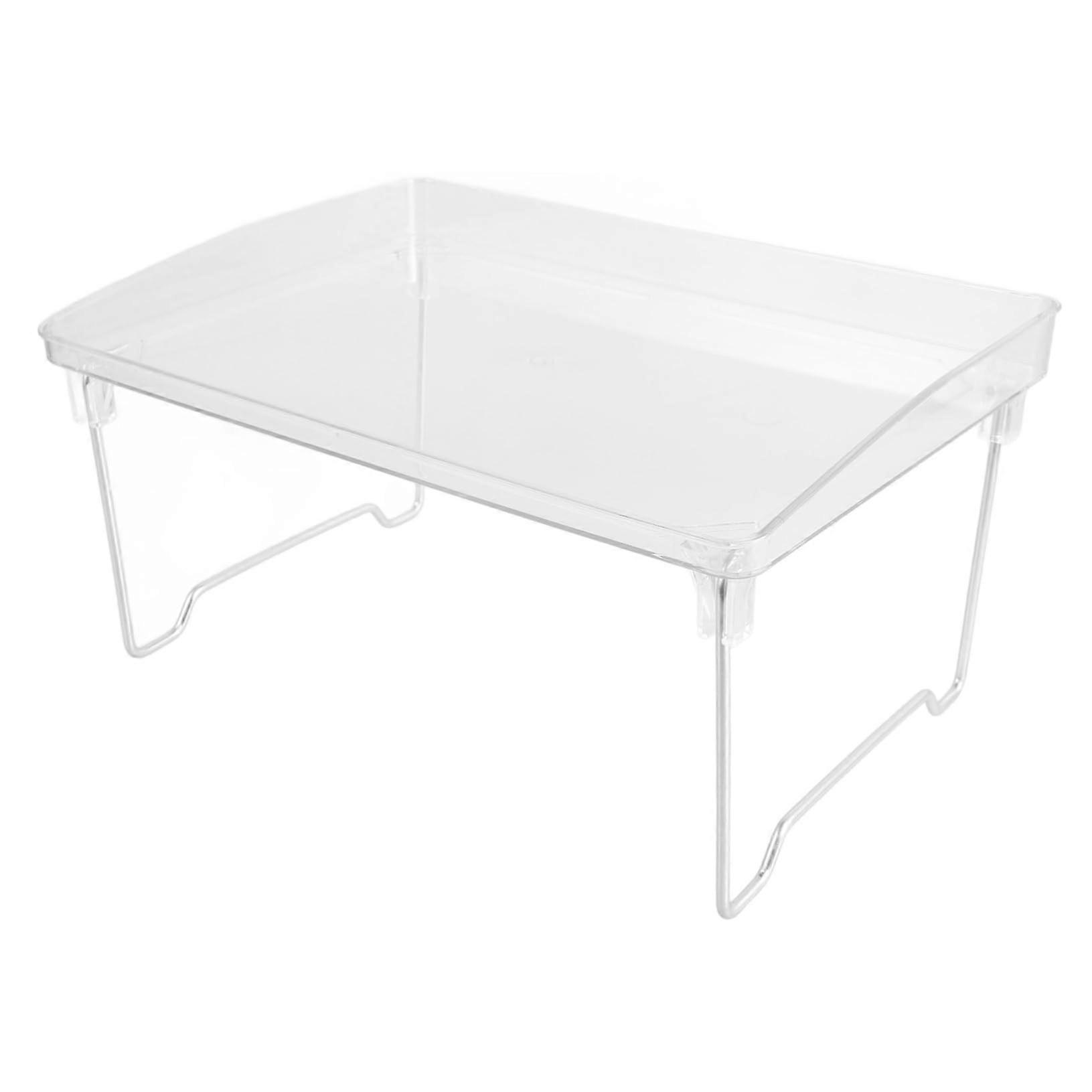 Transparent Foldable Desktop Storage Rack Kitchen Bathroom Organizer For Seasoning Bottles Soap Safe Rounded Edges