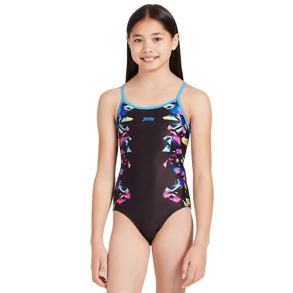 Zoggs Girls Neon Cracker Sprintback 泳衣
