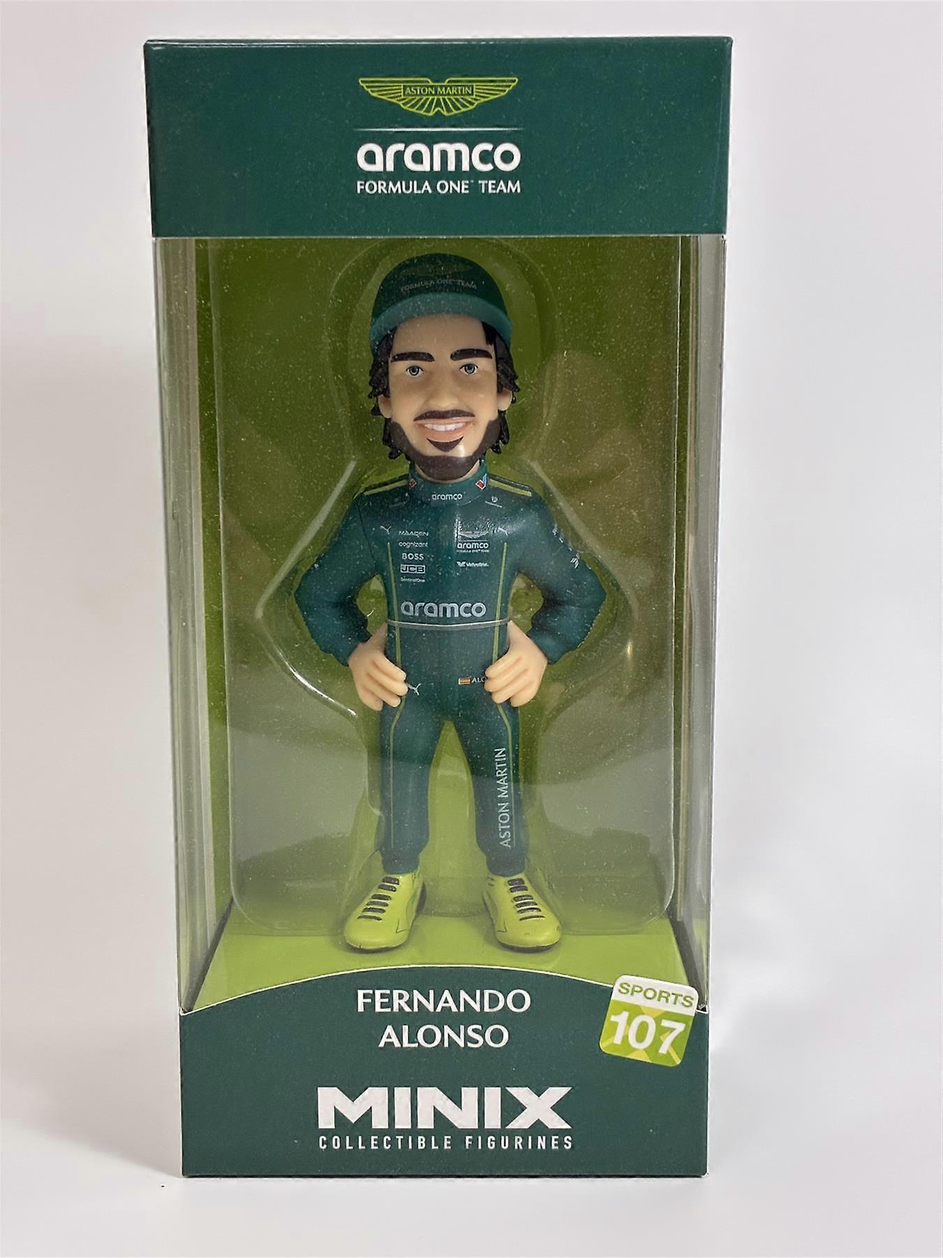 Fernando Alonso Aston Martin Formula 1 12cm Figure Minix 19359