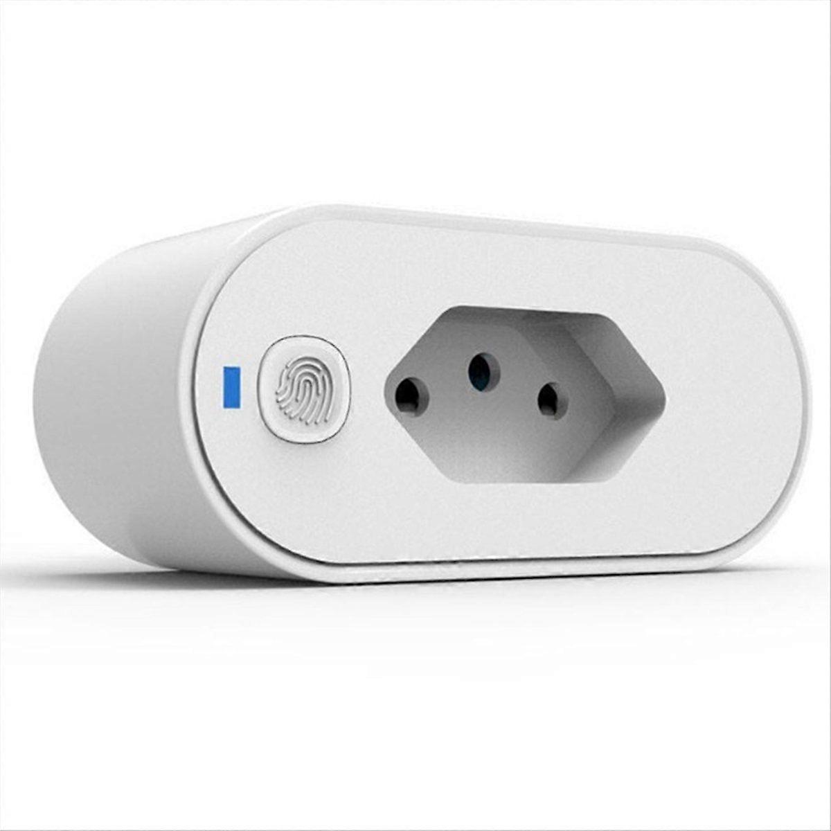 Tuya Brazil Plug 16A Adapter, WIFI 2.4GHZ Socket with Power Monitor, Smart Outlet Control, Voice fo
