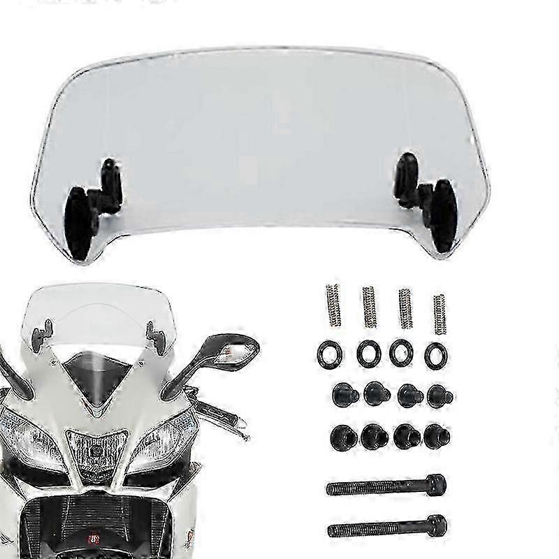 Motorcycle Windshield Extension Heightened Windscreen Extender Wind Deflector Motorbike Refitting Accessories Easy Install
