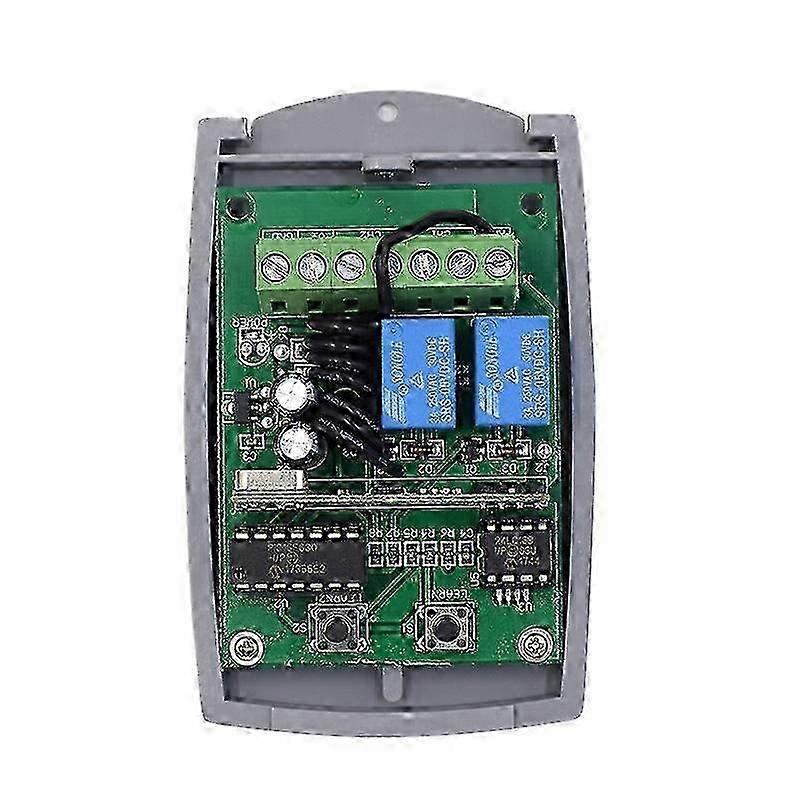 Universal 2 Channel 12V-24V Garage Door Receiver 433MHz Switch Transmitter Command Gate Door Opener 433.92MHz Fixed Rolling Code