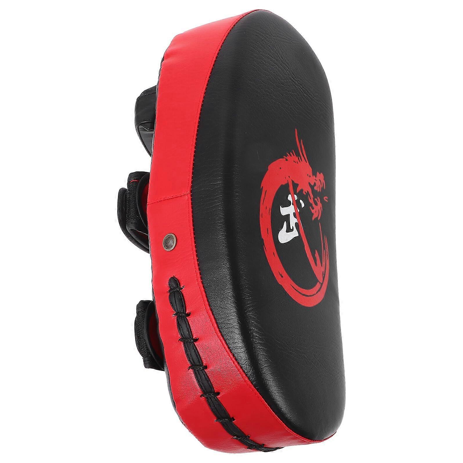 Curved Kickboxing Kick Pad Red Thickened Strike Shield For Muay Thai Taekwondo Karate Sparring And Boxing With Comfortable Grip