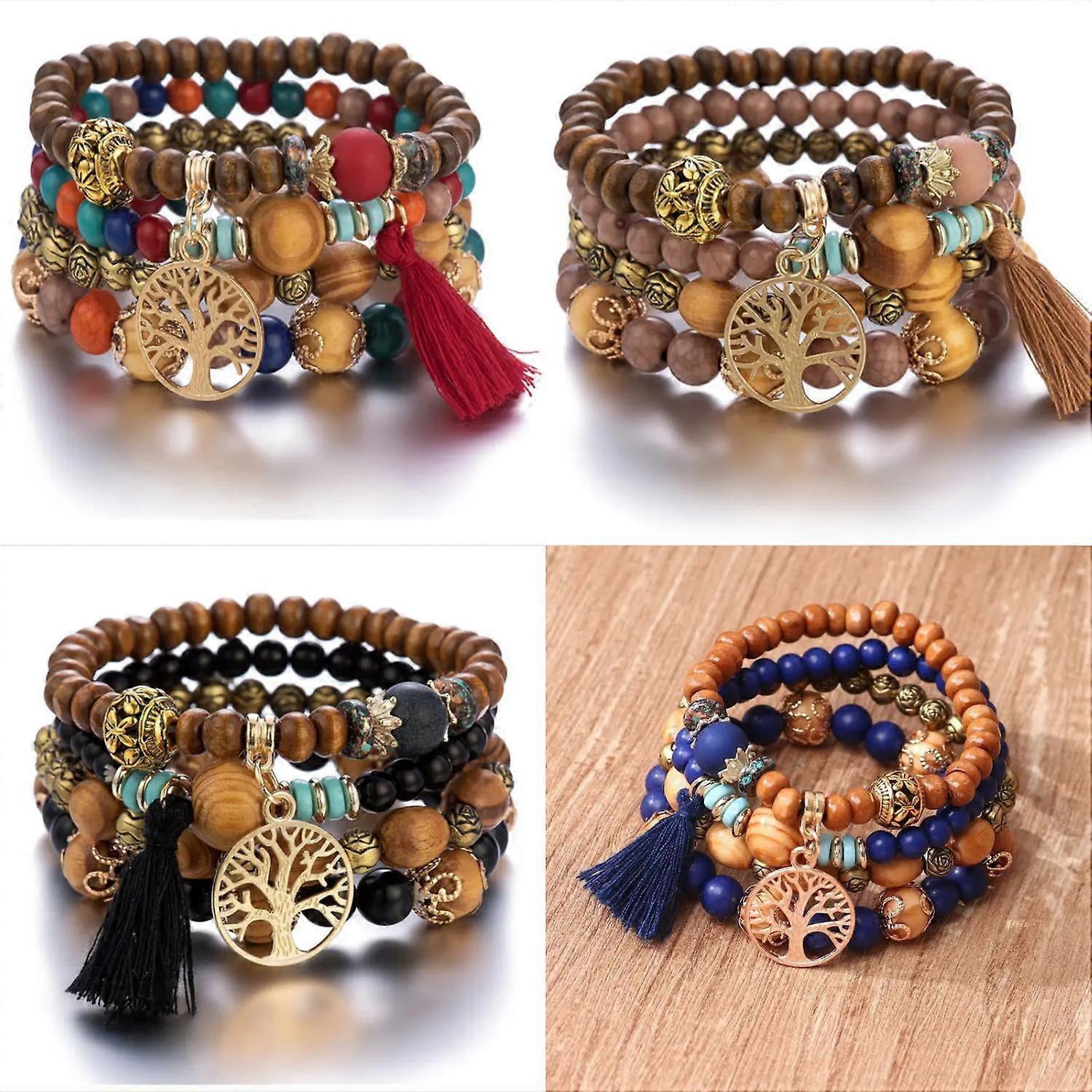 Creative Bohemian Bracelet Layered Beaded Stretch Bracelet