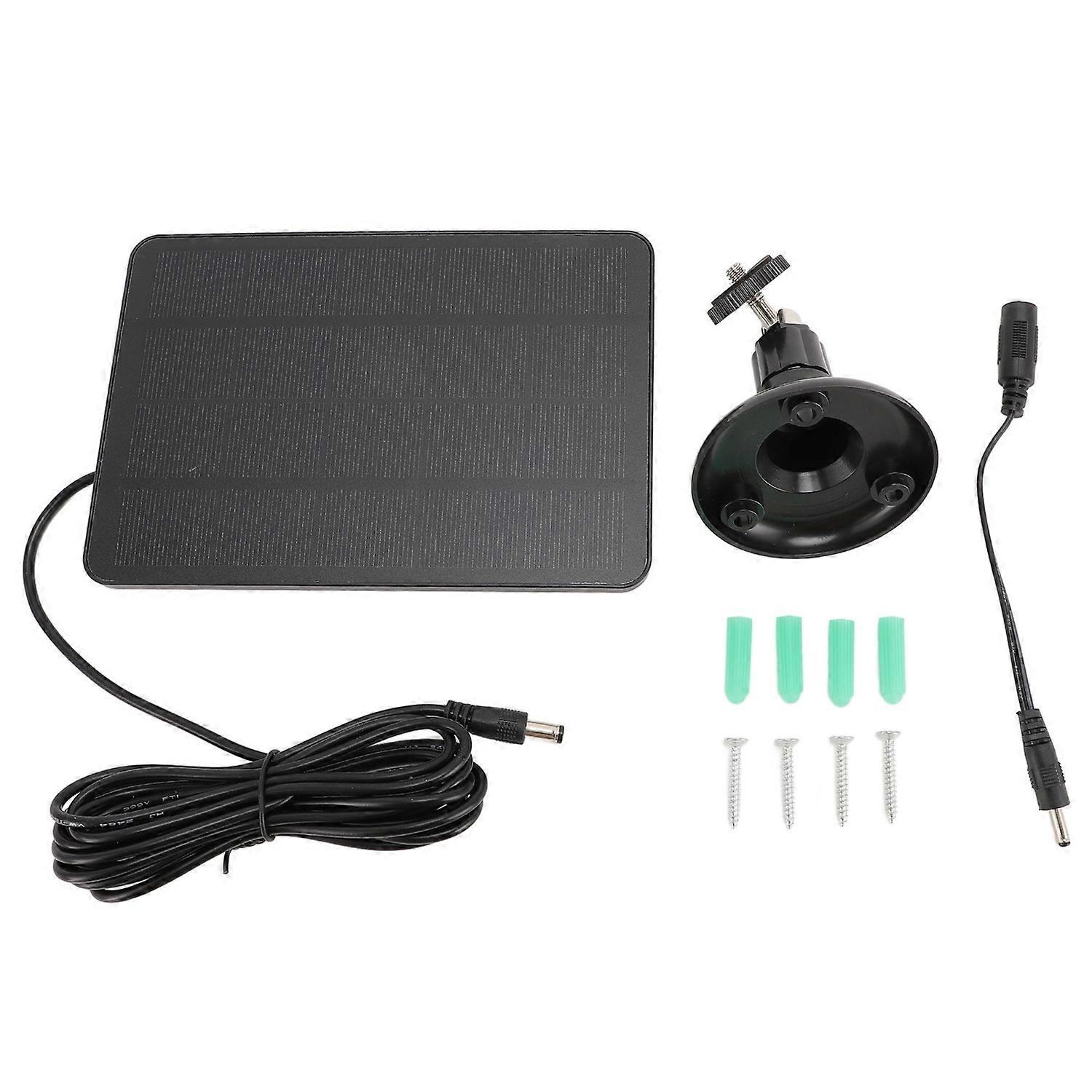 Security Camera Solar Panel Charger High Efficiency 4W Monocrystalline Outdoor Camera Solar Panel fo