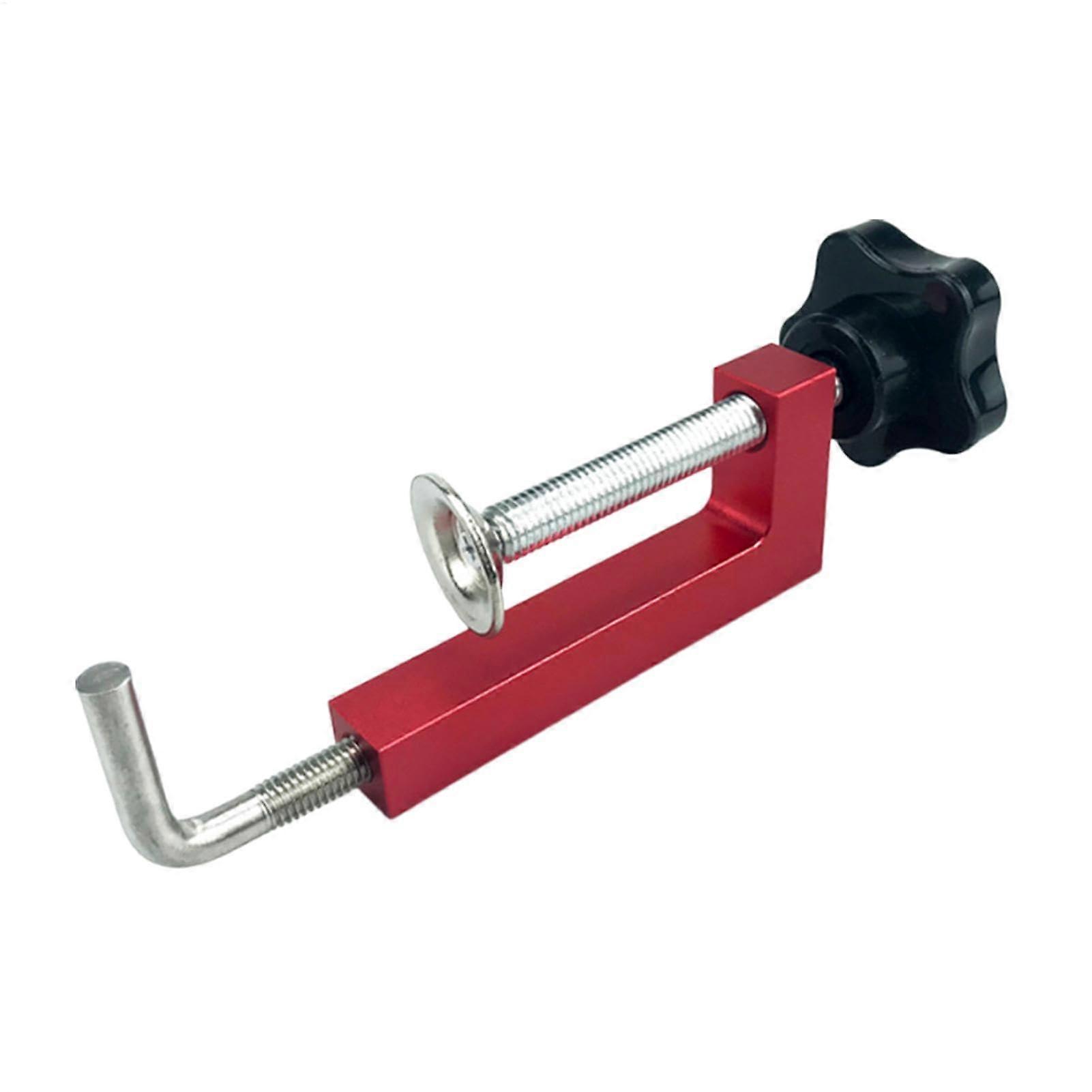 Miter Saw Clamp, Sturdy Furniture Gauge, Adjustable Mounting Brackets, Precise Wood Clamp, Durable Red Saw Guide