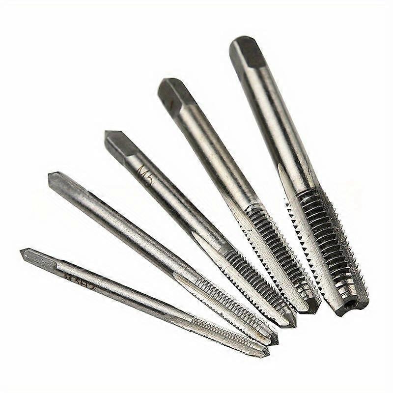 5pcs M3-M8 Machine Screw Thread Metric Plug Tapping Set Hand Tap Tool