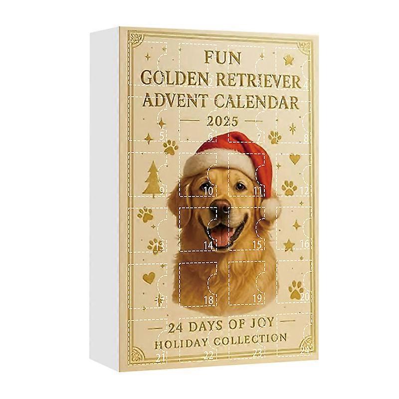 Golden Retriever and Pug Advent Calendar 2025 – Christmas Countdown with 24 Dog-Themed Surprises